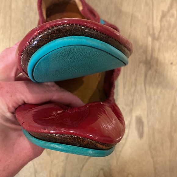 Tieks Ruby Red Patent Leather Ballet Flats - Picture 4 of 7